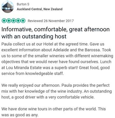A TripAdvisor testimonial